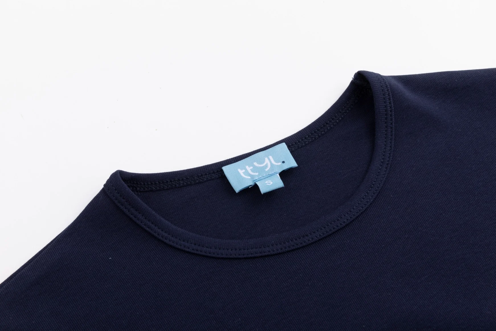 Basic Flat Tee - Navy - Image 6