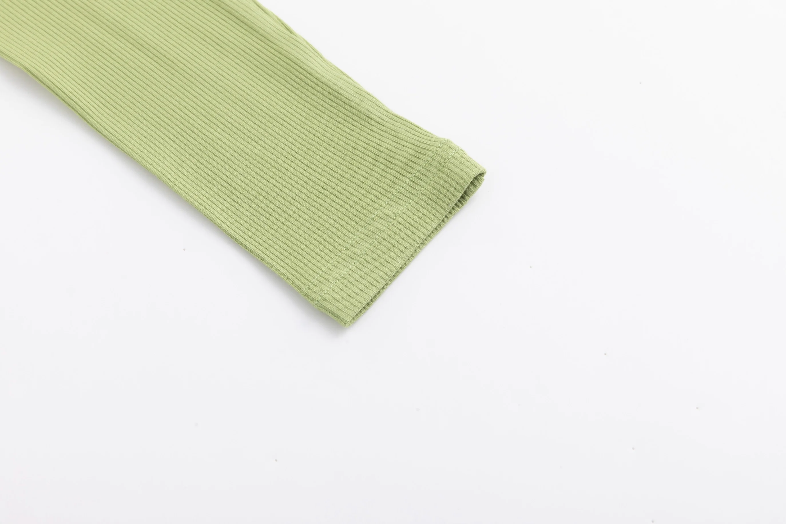 Basic Ribbed Tee - Matcha - Image 4