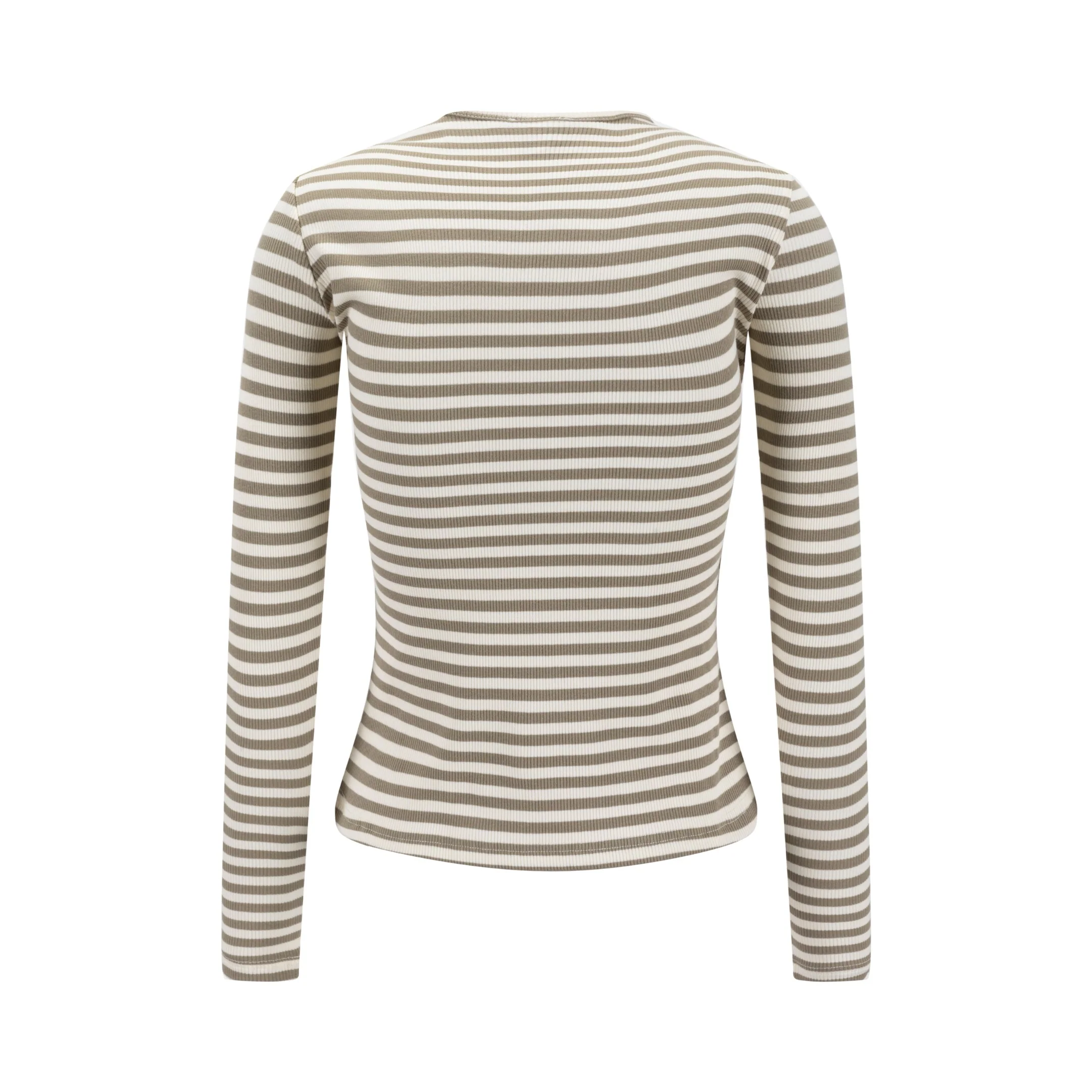 Basic Stripe Tee - Green Moss - Image 4