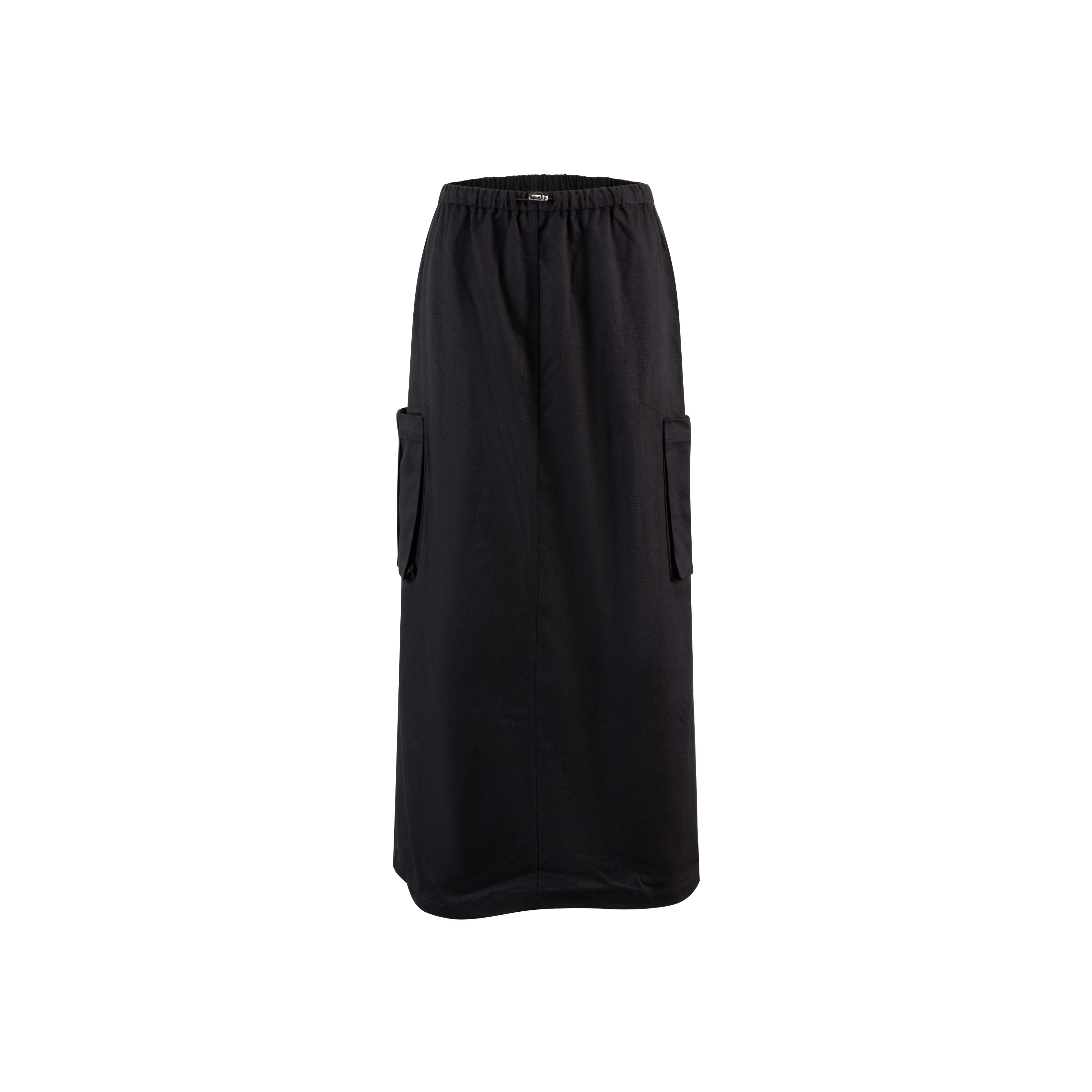 Multi Pocket Thin Ribbing Cargo - Black - Image 2