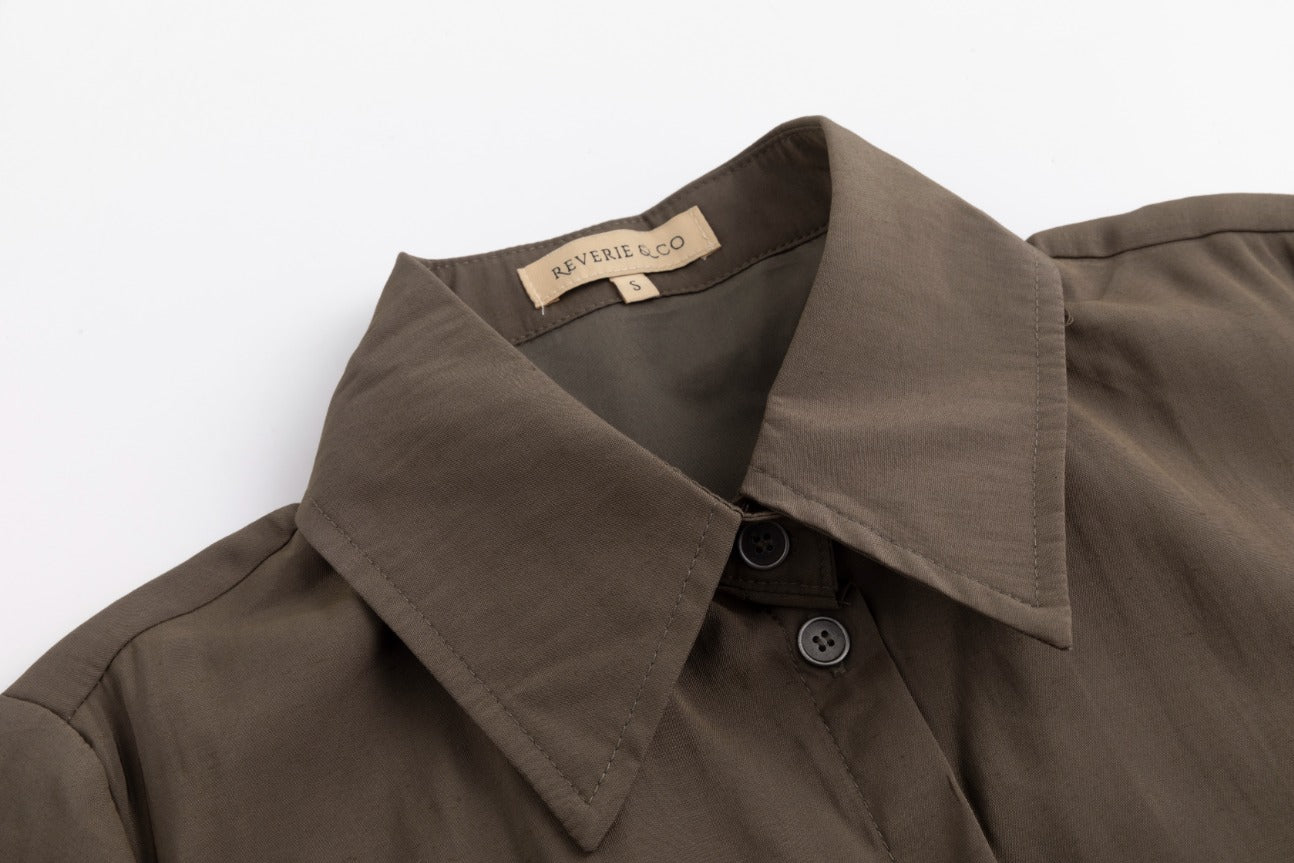 Cargo Linen Dress- Fawn - Image 5