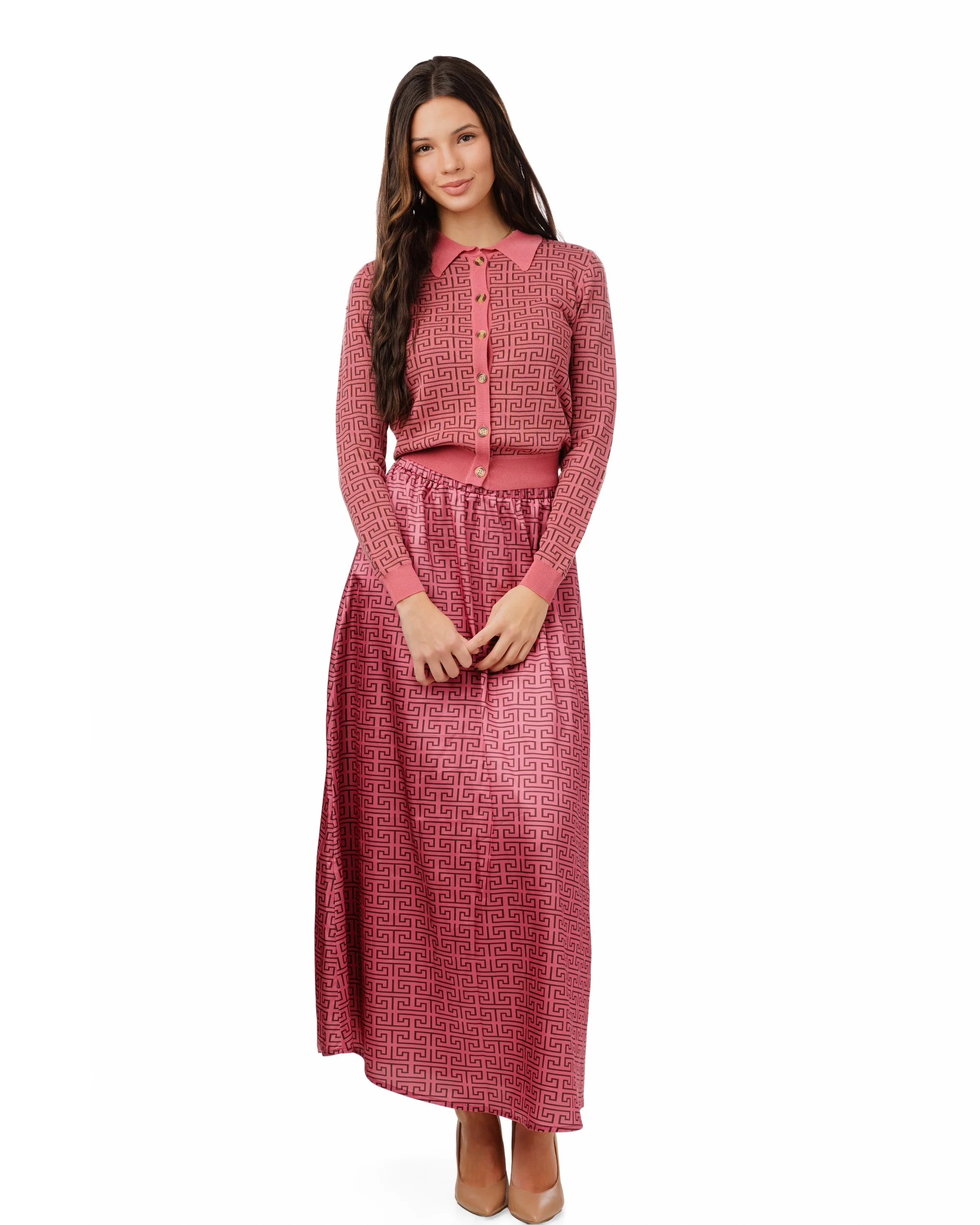 Logo Pink Slip Skirt