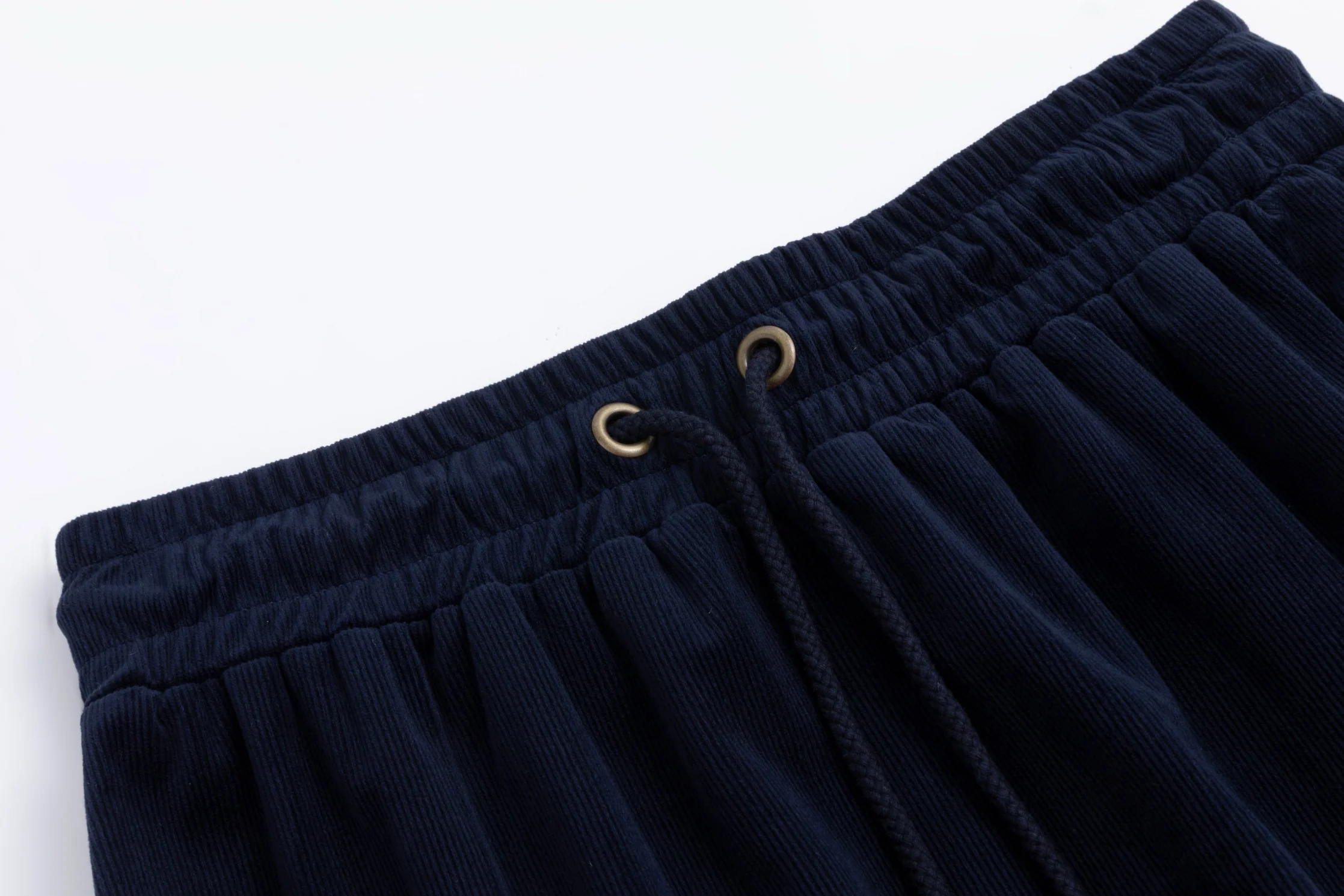 Corduroy Skirt With Drawstring - Navy - TW4320S-B - Image 4