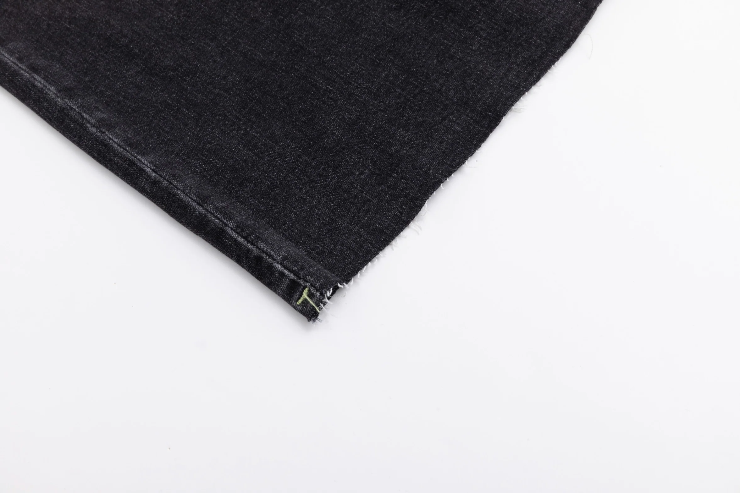 Neon Stitching Denim Skirt - Black - Image 4