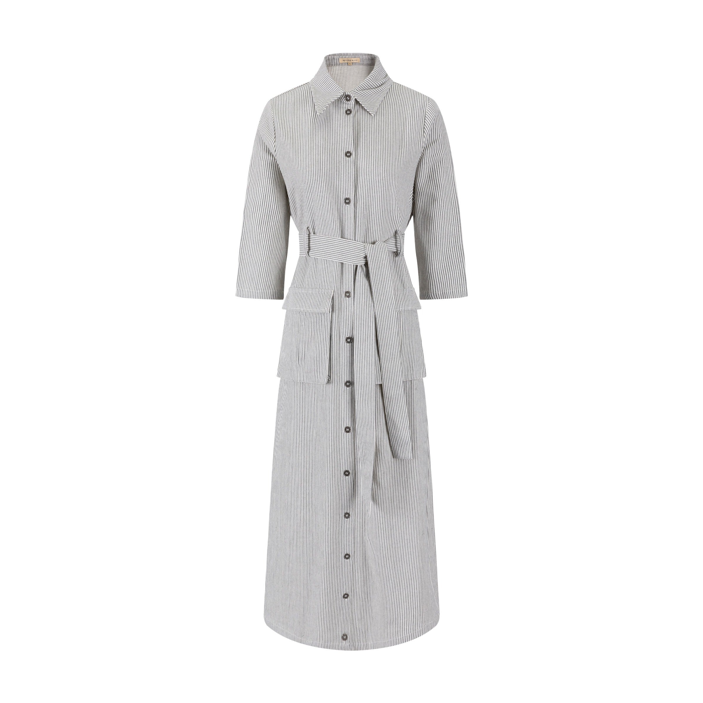 Stripe Pocket Dress - Black And White - Image 3