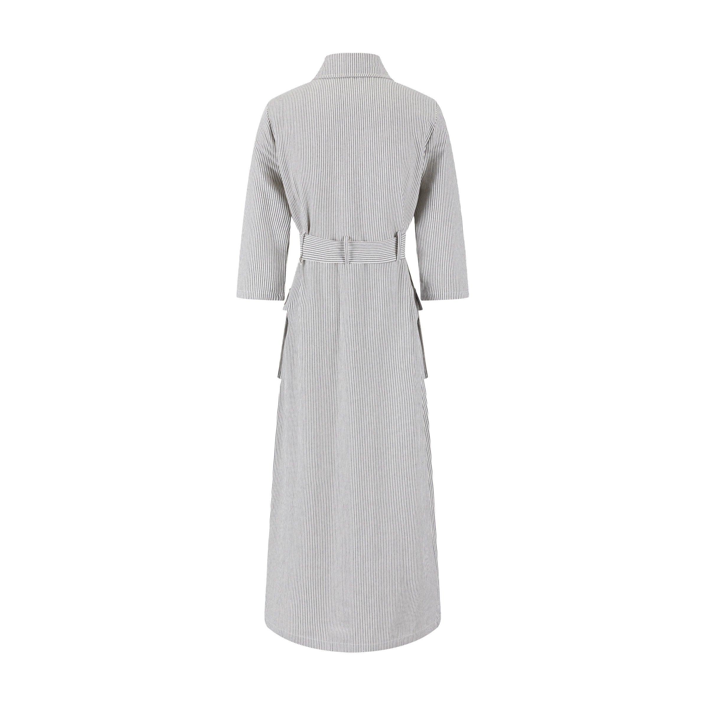 Stripe Pocket Dress - Black And White - Image 4
