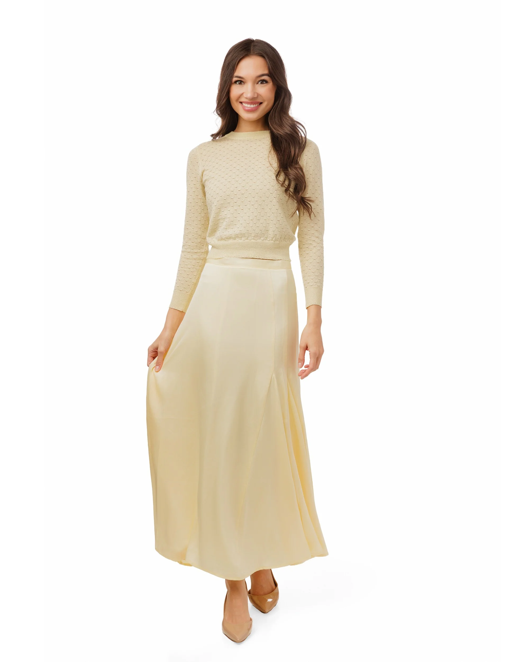 Textured Knit Top - Pale Yellow - Image 2