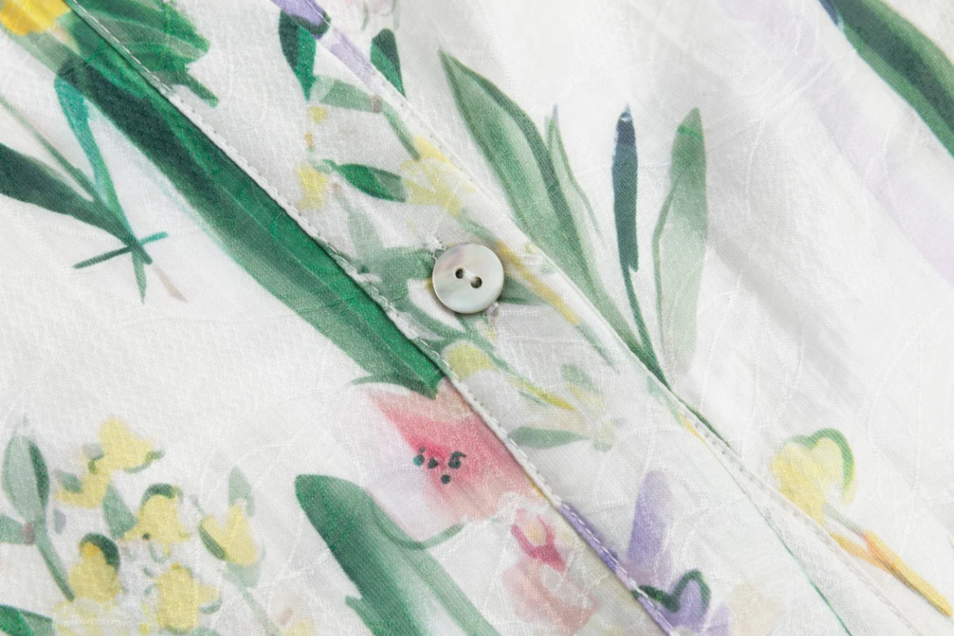 White Base Multicolor Plant Printed Top - Image 6