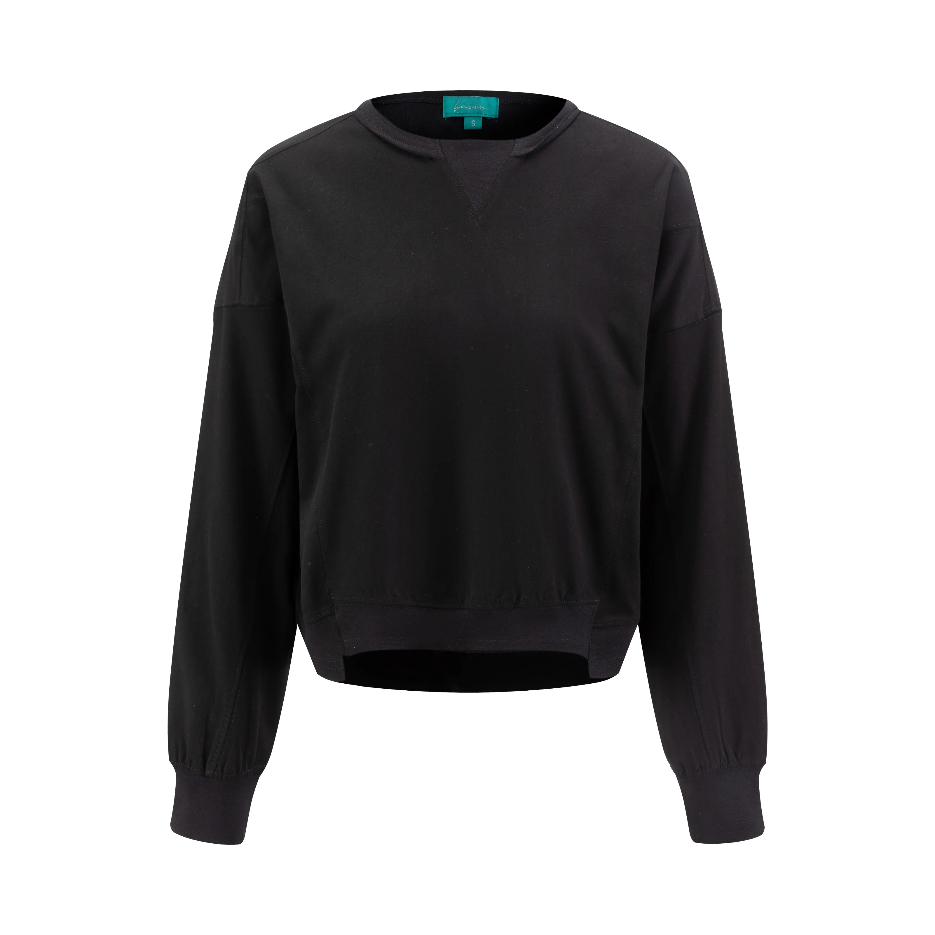 Wash Cropped Box Top - Black