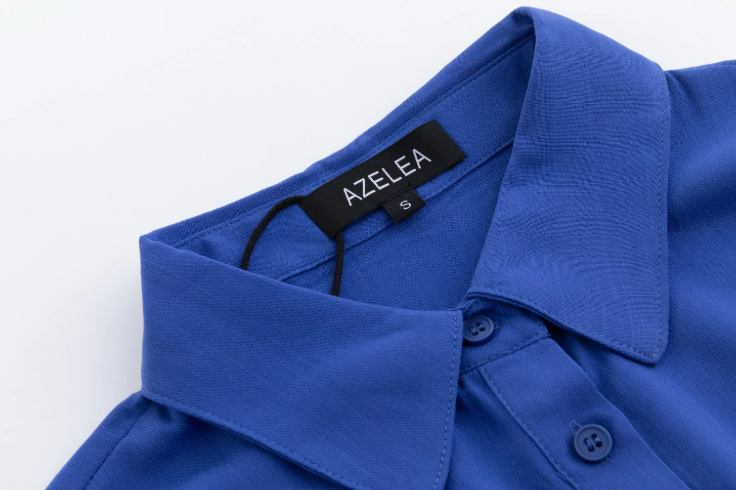 Blue Linen Blouse - Image 4