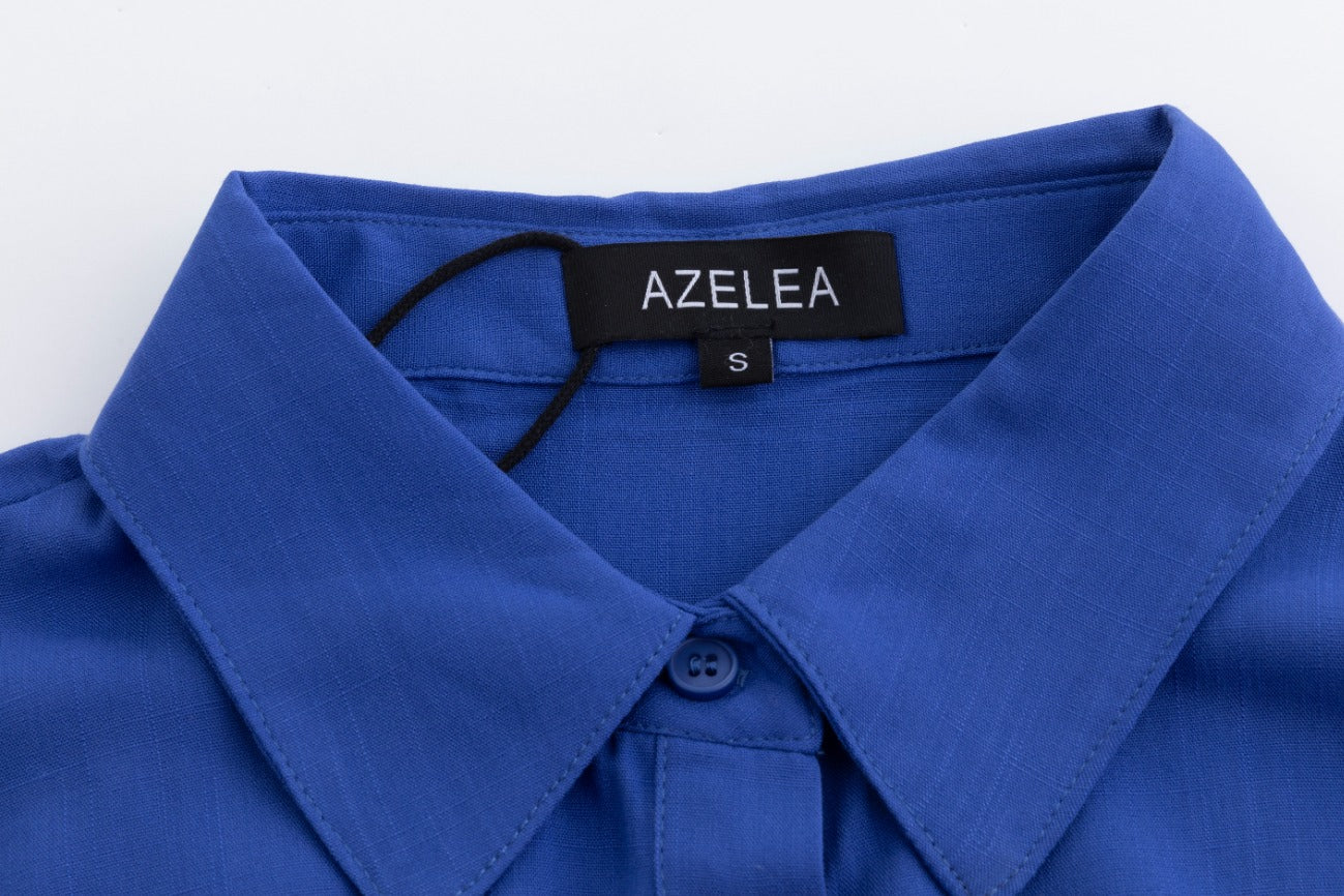 Blue Linen Blouse - Image 7