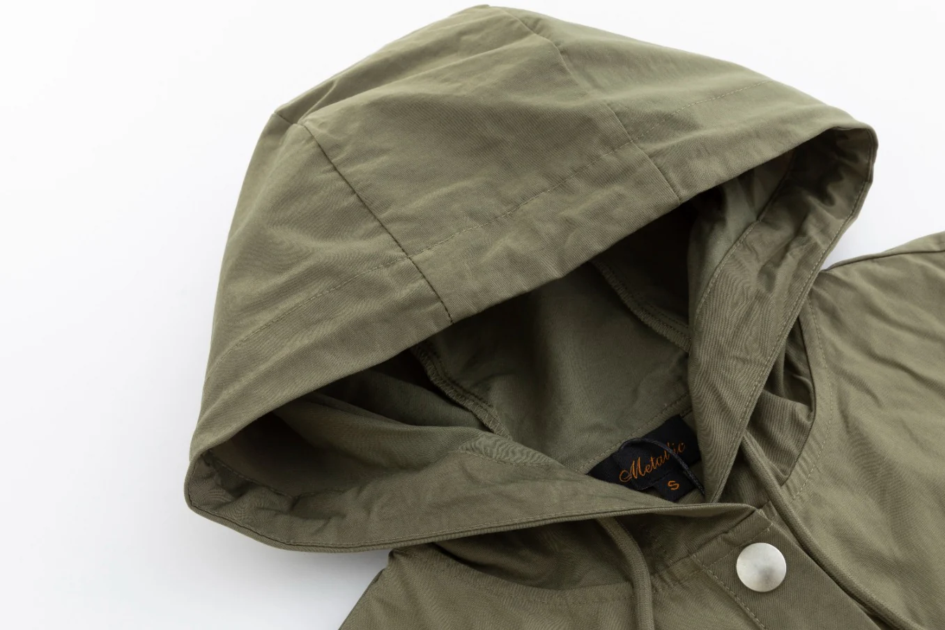 Olive Hood Top With Chest Pockets - Image 4