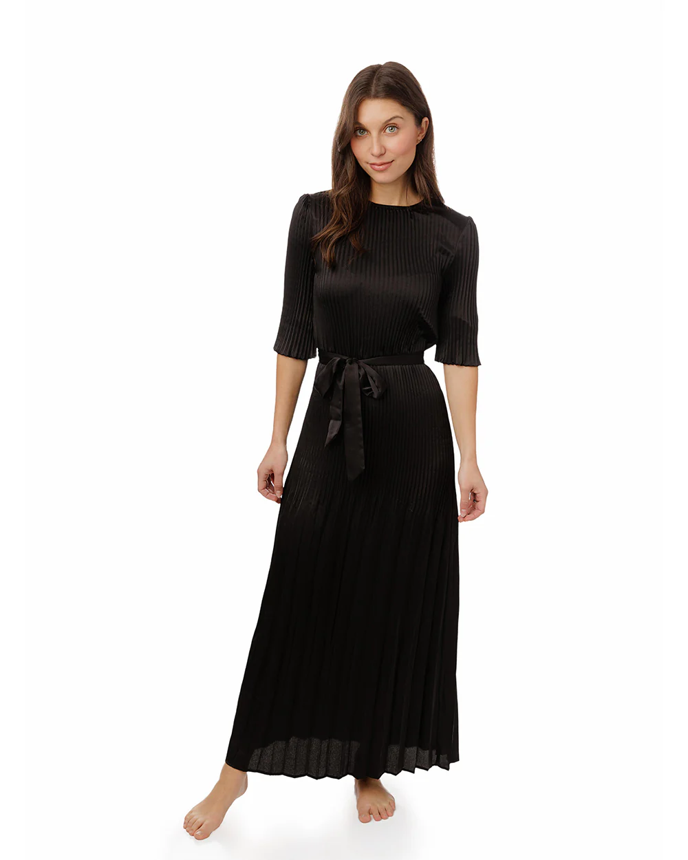 Black Pleated Dress